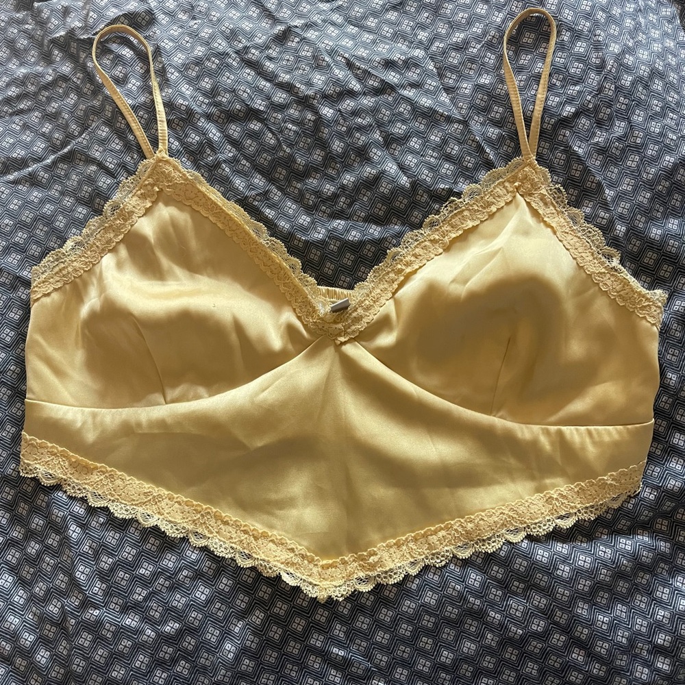 Love Tree Golden Lace Trim Camisole